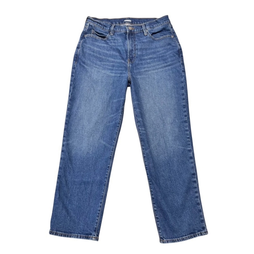 OLD NAVY JEANS High Rise LOOSE RELAXED TULIP Stretch Straight Leg Classic 16